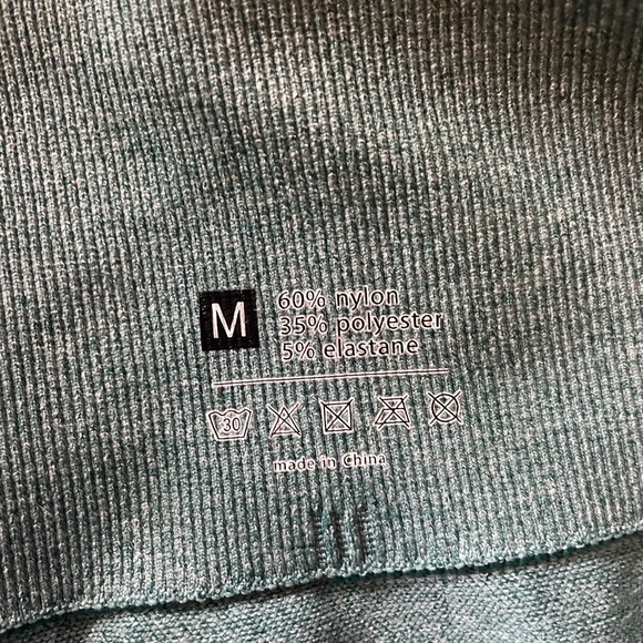 Blue Two Piece Work Out Set- Sports Bra and Biker Shorts - Picture 3 of 3